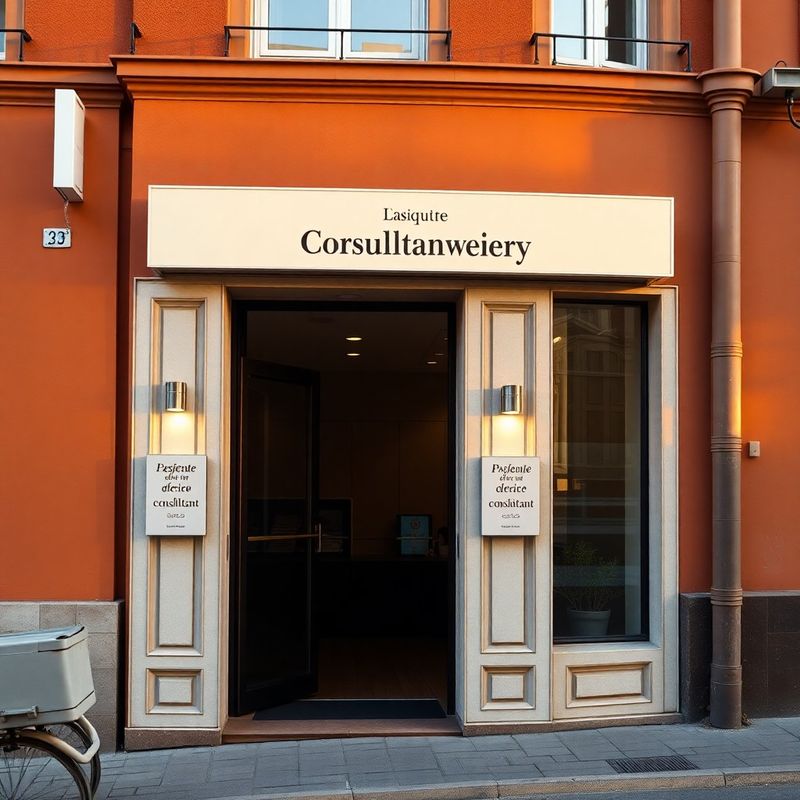 Intrarea biroului de consultanță fiscală pe o stradă din Galați