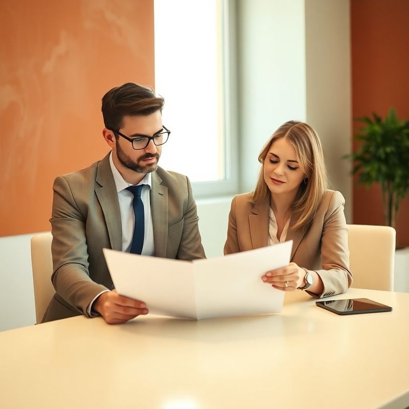 Doi consultanți fiscali analizând un document împreună